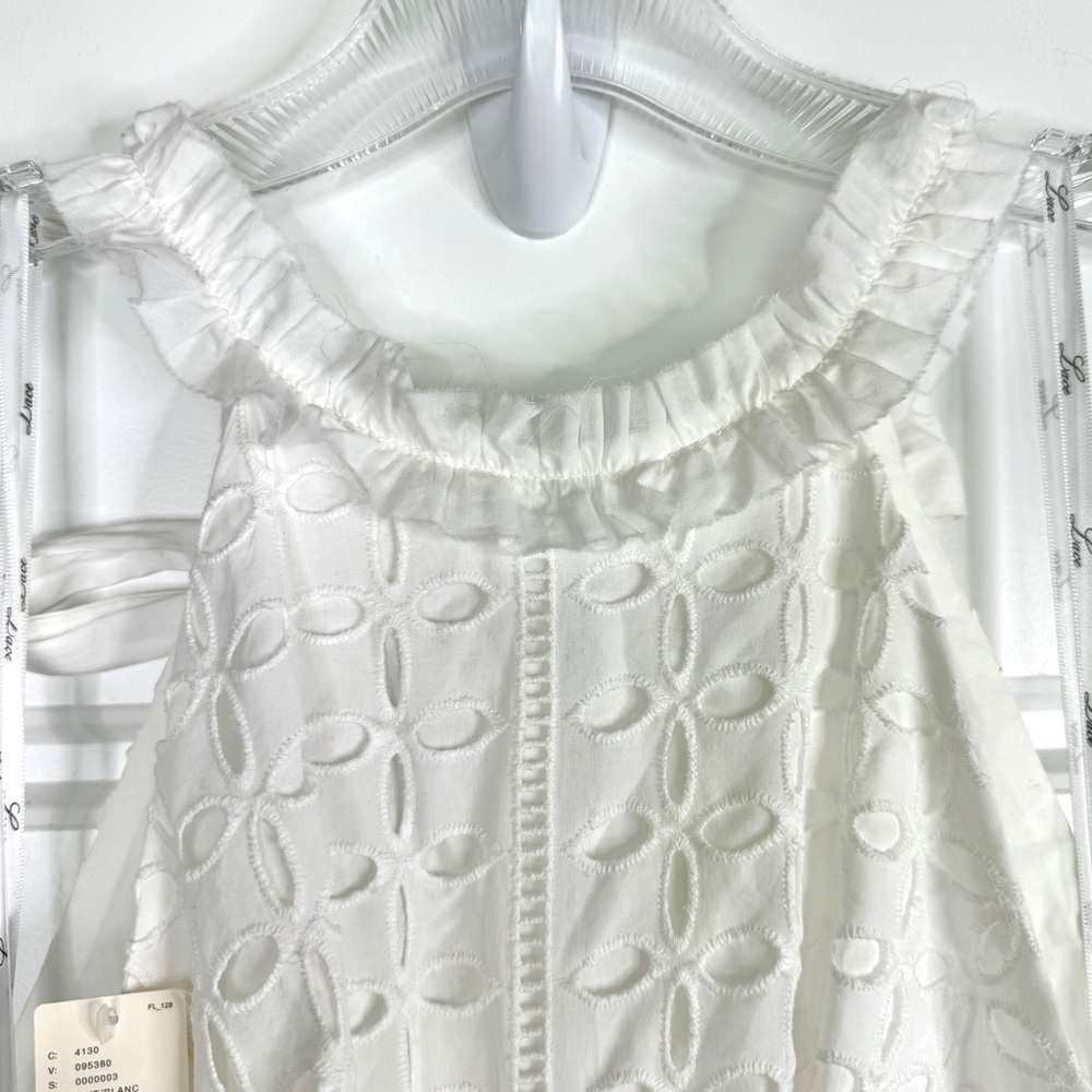 LACE THE LABEL Anthropologie NEW Eyelet Cutout Halter Dress NEW Size M White - Picture 6 of 16